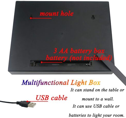 صندوق ضوء سينيما من Sunnyglade بمقاس A4 مع 96 قطعة من رموز لأرقام الحروف للعطلات، عيد الميلاد، الزفاف، الذكرى السنوية، عيد الميلاد، المنزل، ديكور in Kuwait