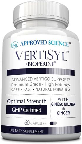 VertiSyl المعتمد من العلوم - يدعم الدوار والدوار والغثيان - الجنكة بيلوبا والزنجبيل وفيتامين د3 والبيوبيرين - 60 كبسولة - صنع في الولايات المتحدة الأمريكية in Saudi Arabia