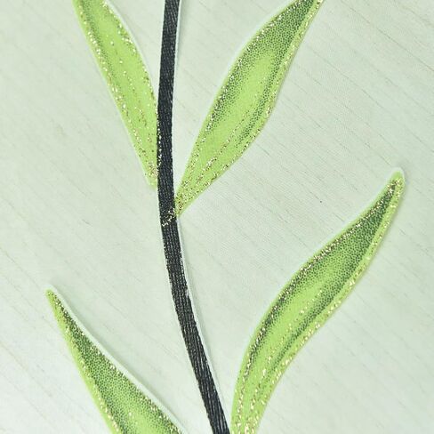 Bi fujian Willow Voile Tulle Curtains for Bedroom, 2 Sheers 39.4'' x 78.8" L Green Window Leaf Curtain for Living Room Bedroom Window Door Bedthroom Balcony Decoration in Kuwait