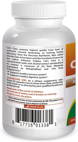 Best Naturals Cat's Claw Capsule, 500 mg, 240 Count in Saudi Arabia