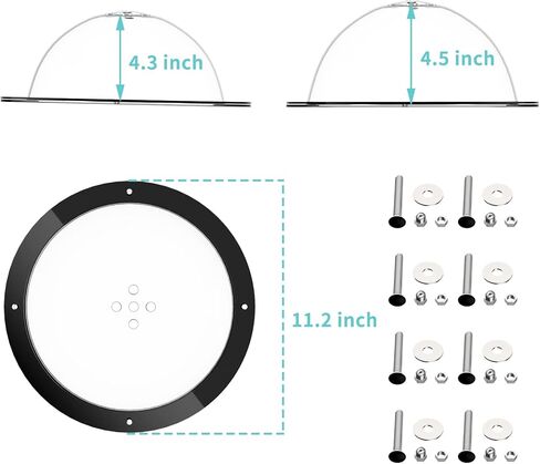 عبوة من 2 نافذة سياج للكلاب، منظر شفاف من الأكريليك مع فتحات هواء، نافذة سياج للكلاب، عمق 10 سم و11.4 سم in Kuwait
