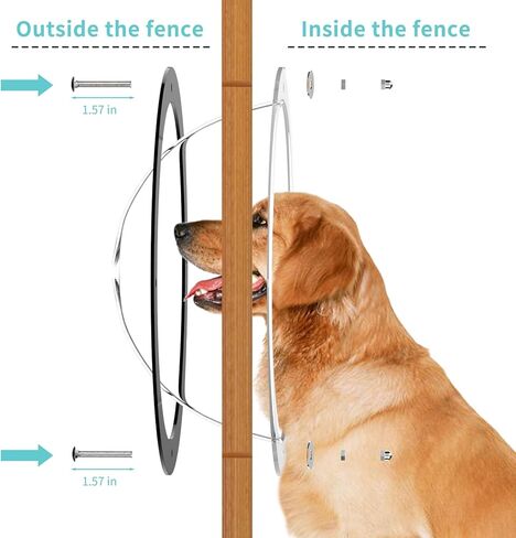 عبوة من 2 نافذة سياج للكلاب، منظر شفاف من الأكريليك مع فتحات هواء، نافذة سياج للكلاب، عمق 10 سم و11.4 سم in Kuwait