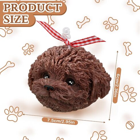 MTLEE 2 Pcs Dog Head Candles Gift for Dog Lover Christmas Gift Dog Shape Candle Scented Candle Cute Decorative Candle for Home Decor Bedroom Bathroom Wedding Gift in Saudi Arabia