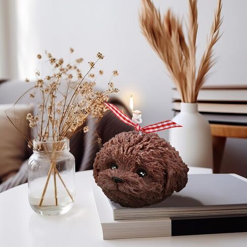MTLEE 2 Pcs Dog Head Candles Gift for Dog Lover Christmas Gift Dog Shape Candle Scented Candle Cute Decorative Candle for Home Decor Bedroom Bathroom Wedding Gift in Saudi Arabia