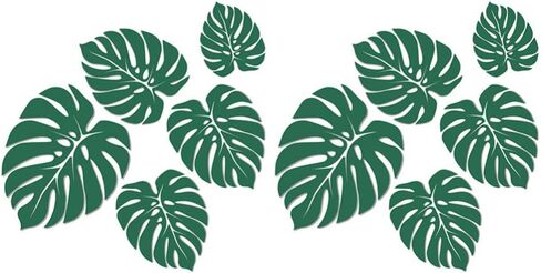 جارنيك 2 ورقة ملصقات الحائط اوراق النخيل، ملصقات ارضية مونستيرا، ملصقات قابلة للازالة للنباتات الاستوائية واوراق الشجر، ملصقات للاطفال والحضانة والفصول الدراسية وديكور الحفلات المنزلية in Kuwait