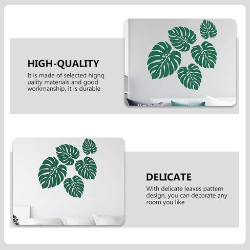 جارنيك 2 ورقة ملصقات الحائط اوراق النخيل، ملصقات ارضية مونستيرا، ملصقات قابلة للازالة للنباتات الاستوائية واوراق الشجر، ملصقات للاطفال والحضانة والفصول الدراسية وديكور الحفلات المنزلية in Kuwait