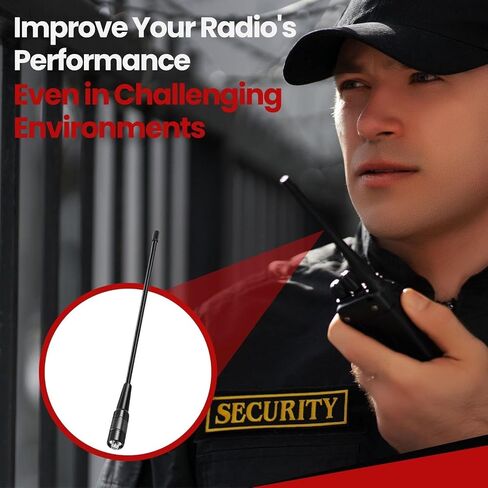 هوائي أنثى SMA مزدوج النطاق TNP 15.6 بوصة لراديو Baofeng - VHF/UHF 144/430 ميجا هرتز هوائي راديو سوط هام عالي الكسب لـ Baofeng UV5R - هوائي لاسلكي ثنائي الاتجاه متوافق مع كينوود، Yaesu، Wouxun in Saudi Arabia
