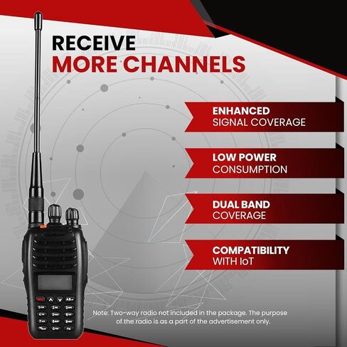 هوائي أنثى SMA مزدوج النطاق TNP 15.6 بوصة لراديو Baofeng - VHF/UHF 144/430 ميجا هرتز هوائي راديو سوط هام عالي الكسب لـ Baofeng UV5R - هوائي لاسلكي ثنائي الاتجاه متوافق مع كينوود، Yaesu، Wouxun in Saudi Arabia