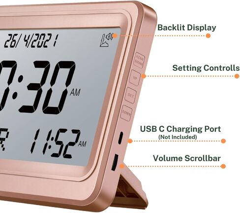 Automatic Worldwide Digital 8 Azan Prayer Sounds Islamic Wall and Desk Clock for USA FAJ-113 in Kuwait