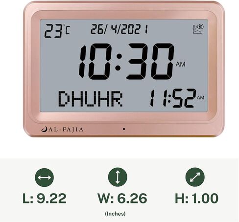Automatic Worldwide Digital 8 Azan Prayer Sounds Islamic Wall and Desk Clock for USA FAJ-113 in Kuwait