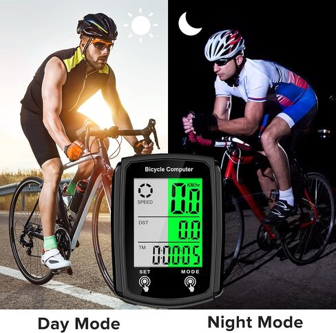 Hilceriy Bike Computer and Bicycle Odometer Wired KM/H Bike Speedometer with Automatic Wake-Up Cycling Speed Tracker LCD Display & Single Mileage & Multi-Functions & Calories Statistics Accessories in Saudi Arabia