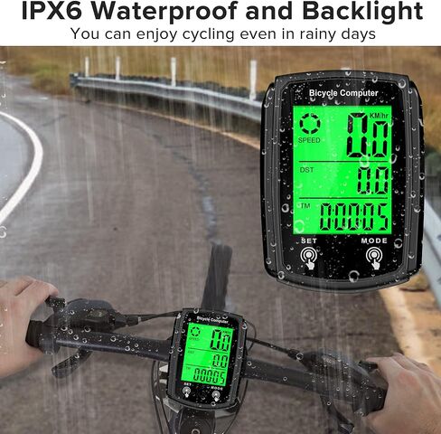Hilceriy Bike Computer and Bicycle Odometer Wired KM/H Bike Speedometer with Automatic Wake-Up Cycling Speed Tracker LCD Display & Single Mileage & Multi-Functions & Calories Statistics Accessories in Saudi Arabia