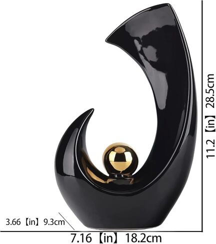 تماثيل ومنحوتات تجريدية من السيراميك من ووبيانجي، ديكور منزلي عصري، تماثيل سيراميك فنية حديثة لغرفة المعيشة وطاولة الطعام وطاولة القهوة والرفوف والمدخل وديكور المنزل in Kuwait