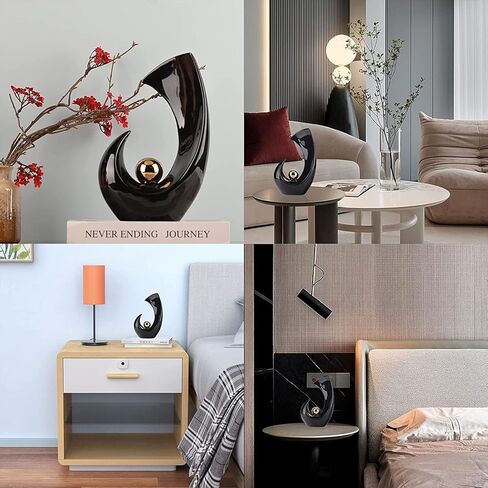 تماثيل ومنحوتات تجريدية من السيراميك من ووبيانجي، ديكور منزلي عصري، تماثيل سيراميك فنية حديثة لغرفة المعيشة وطاولة الطعام وطاولة القهوة والرفوف والمدخل وديكور المنزل in Kuwait