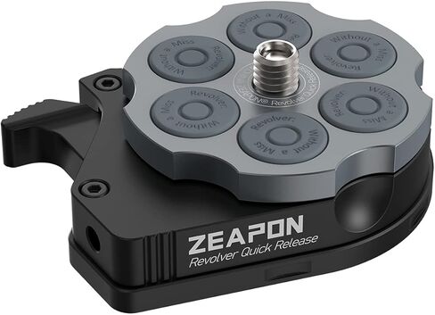 ZEAPON Revolver Quick Release Plate Camera Mounting Adapter Quick Setup Kit with 1/4'' Screw for Canon/Sony/Nikon Cameras/Zhiyun/Feiyu/DJI/Moza Stablizers in Kuwait