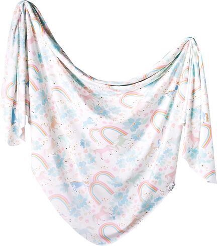 Copper Pearl Large Premium Knit Baby Swaddle Receiving Blanket Unicorns Whimsy in Saudi Arabia