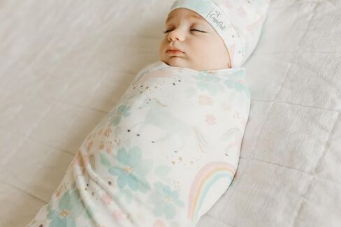 Copper Pearl Large Premium Knit Baby Swaddle Receiving Blanket Unicorns Whimsy in Saudi Arabia