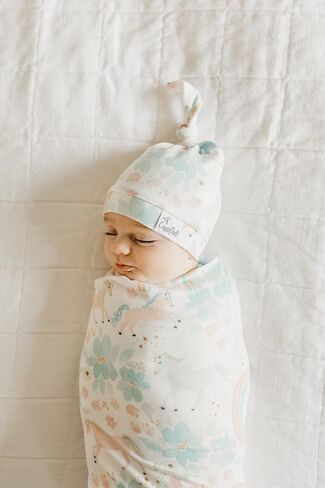 Copper Pearl Large Premium Knit Baby Swaddle Receiving Blanket Unicorns Whimsy in Saudi Arabia