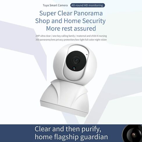 Splenssy 1080P WiFi PTZ Security IP Camera Home CCTV Surveillance Camera مراقبة الطفل للحيوانات الأليفة مع كشف الحركة، إنذار صوتي، تسجيل بطاقة TF، صوت ثنائي الاتجاه، رؤية ليلية in Kuwait