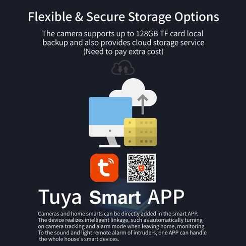 Splenssy 1080P WiFi PTZ Security IP Camera Home CCTV Surveillance Camera مراقبة الطفل للحيوانات الأليفة مع كشف الحركة، إنذار صوتي، تسجيل بطاقة TF، صوت ثنائي الاتجاه، رؤية ليلية in Kuwait