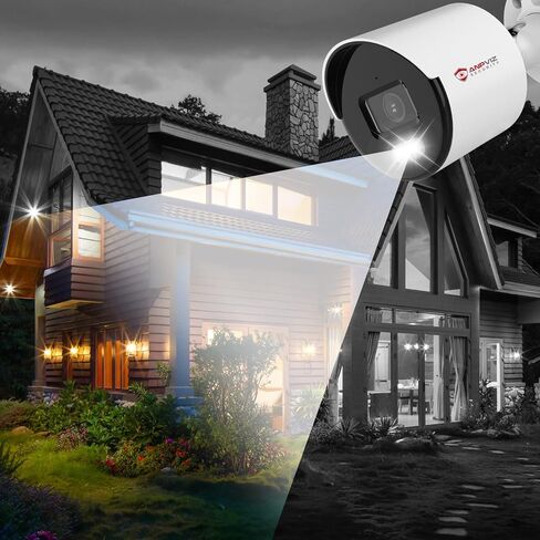 【 رؤية ليلية بالألوان الكاملة】 كاميرا Anpviz 4MP IP POE، كاميرا أمان رصاصة خارجية F1.0 فتحة فائقة 2.8 مم (113.9 درجة FOV)، كشف الحركة IP67، متوافقة مع Hikvision H.265+ in Kuwait