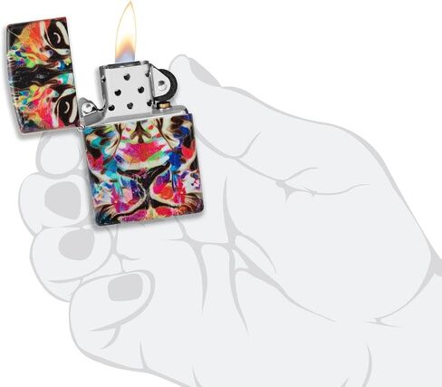 Zippo Lighter: Colorful Lion - 540 Color 49901 in Saudi Arabia