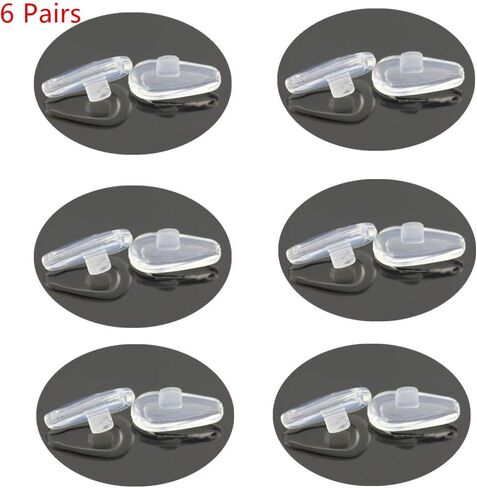 بوش في وسادات الأنف النظارات، BEHLINE 6 أزواج الهواء غرفة الأنف قطعة ، لينة سيليكون وسادة الهواء gl استبدال حراس الأنف، المضادة للانزلاق وسادات جسر الأنف ل العين Gl Sungl in Kuwait