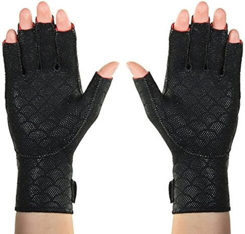 Thermoskin Premium Arthritic Gloves, Pair, Black, Thermoskin Premium Arthritic Gloves Pair, Black, Relieves Arthritic Pain in Fingers and Hand, Size X-Small, (82199) in Saudi Arabia