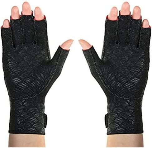 Thermoskin Premium Arthritic Gloves, Pair, Black, Thermoskin Premium Arthritic Gloves Pair, Black, Relieves Arthritic Pain in Fingers and Hand, Size X-Small, (82199) in Saudi Arabia