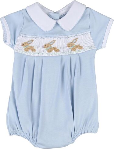 ماجنوليا بيبي بوي بيبي بوي سبرينج تايم باني كلاسيكس بلو سموكد ياقة فقاعة in Kuwait