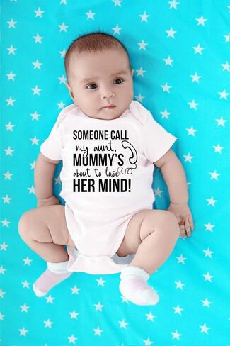 CBTwear Someone Call My Aunt, Mommy's About to Lose Her Mind – Auntie Gift - Cute Infant One-Piece Baby Bodysuit in Saudi Arabia