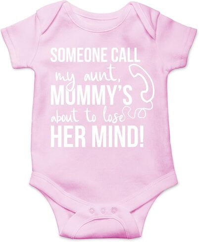 CBTwear Someone Call My Aunt, Mommy's About to Lose Her Mind – Auntie Gift - Cute Infant One-Piece Baby Bodysuit in Saudi Arabia