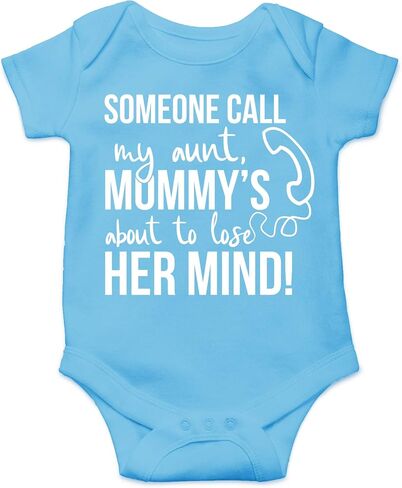 CBTwear Someone Call My Aunt, Mommy's About to Lose Her Mind – Auntie Gift - Cute Infant One-Piece Baby Bodysuit in Saudi Arabia