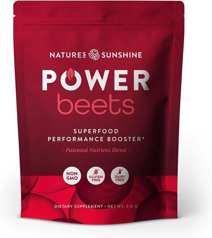 Nature's Sunshine Power Beets – Patented Nutrient Blend of Beet Root Powder and Nutrients to Promote Performance, Mental Clarity, & Vitality – Non-GMO, Soy & Gluten Free – 30 Servings Power Pouch in Saudi Arabia