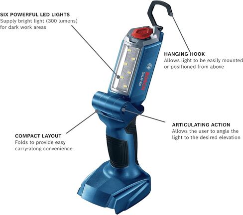 بوش مصباح عمل LED ببطارية ليثيوم ايون 12 فولت كحد اقصى GLI12V-300N (اداة مجردة) in Saudi Arabia