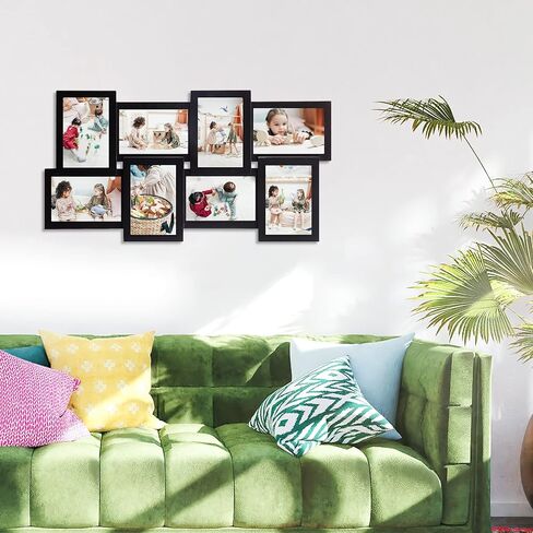 J.M.Deco 12 Opening Collage Picture Frames for Wall Decor, 4x6 Picture Frame Collage for Home Decoration Christmas Gifts, Collage Wall Hanging Photo Frames for 6 x 4 Photo, Ashes in Kuwait