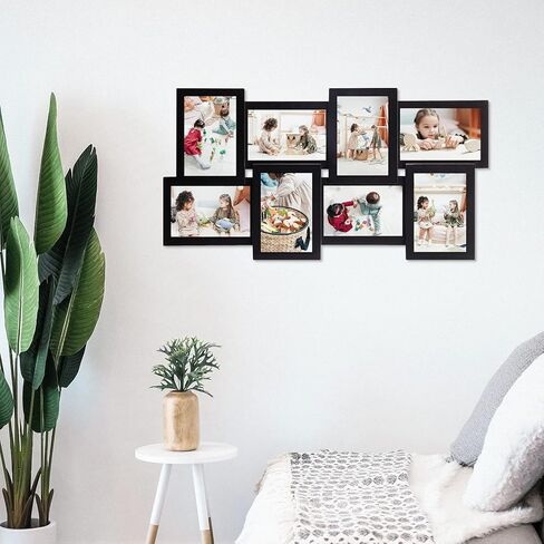 J.M.Deco 12 Opening Collage Picture Frames for Wall Decor, 4x6 Picture Frame Collage for Home Decoration Christmas Gifts, Collage Wall Hanging Photo Frames for 6 x 4 Photo, Ashes in Kuwait