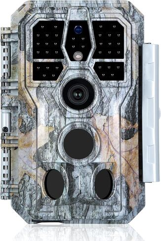 كاميرا maswater Trail، كاميرا ألعاب بدقة 24 ميجابكسل 1296 بكسل مع حركة رؤية ليلية IP66 مقاومة للماء 0.1 وقت تشغيل 120 درجة نطاق زاوية واسع ومسافة استشعار 90 قدمًا لاستكشاف الحياة البرية في الهواء الطلق والصيد in Kuwait