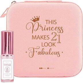 عيد الميلاد الحادي والعشرون للنساء، صندوق تخزين صغير لمجوهرات عيد الميلاد الحادي والعشرين مع زجاجة عطر قابلة لإعادة الملء، هدية للإناث البالغة من العمر 21 عامًا، هدية عيد الميلاد الحادي والعشرون للفتاة، هدية عيد الميلاد الحادي والعشرون، 21 ورائعة، عنصر عي in Kuwait