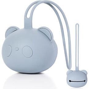 Orzbow عبوتان من حامل اللهاية السيليكون، حافظة لهاية الأطفال الفاخرة لحقيبة الحفاضات وعربة الأطفال وسرير الأطفال، خالية من مادة BPA، غير سامة، سيليكون صالح للطعام، حقيبة تخزين اللهاية من السيليكون للأولاد والبنات (بني) in Kuwait