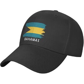 Bahamas Flag Peaked Cap Unisex Trucker Dad Hat Adjustable Casual Sports Sun Hat for Mens Womens Black, Black, One size in Saudi Arabia