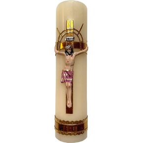 Jesus Crucifixion Candle Artisanal Handmade Cirio De Jesus Crucificado Holy Week