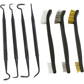Motanar 7-Pack Double-Ended Gun Cleaning Brushes Picks 7" Inch - 1pcs Nylon, 1pcs Copper, 1pcs Brass, 3 Types of Double-Ended Brushes with 4 Types of Picks