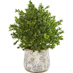 Nearly Natural 18in. Sweet Grass Artificial Floral Vase (Indoor/Outdoor) Silk Plants, Green in Kuwait