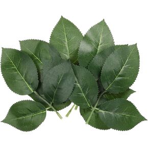 PATIKIL 5.9x5.9 Artificial Green Leaves, 90 Pcs Bulk Greenery Leaves Fake Rose Flower Leaves Fake Leaves for Wedding Bouquets Wreaths Decor in Kuwait