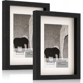VIOLABBEY 8x10 Picture Frame Gold Set of 2, Photo Frame 5x7 with Mat or 8x10 without Mat, Wall Mount or Table Top, Semi Tempered Glass in Kuwait