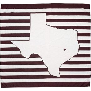 TWIG & BALE College Station Texas A&M Baby Blanket Organic Cotton Muslin Swaddle Blanket - 47" x 43" - Fans of Texas A&M Baby Gift for Boys Girls Newborn Receiving Blankets in Kuwait