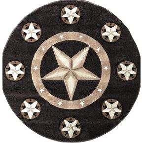 سجادة منطقة ماسادا راجز سكينز تكساس لون ستار رانر بلون الشوكولاتة البني والأسود والبيج تصميم سكينز 78 (2 قدم × 7 أقدام) in Kuwait