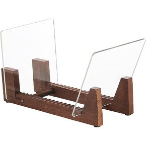 حامل تخزين سجل الفينيل الخشبي من Artliving - حامل سجلات IP من الفينيل - حامل عرض منظم تخزين الألبوم يحمل ما يصل إلى 50 ألبومًا | أقراص DVD | أقراص مضغوطة - بني in Kuwait