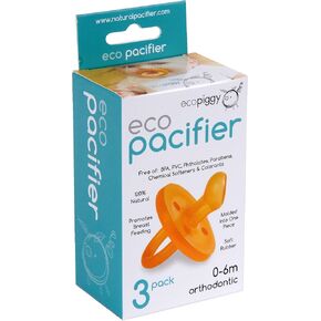 Ecopiggy Ecopacifier Orthodontic Natural Pacifier (3 Pack) 0-6 Mos in Saudi Arabia